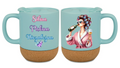 Kubek ceramiczny z wieczkiem i korkowym odczepianym spodem 330ml w trzech kolorach